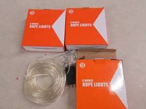 3 sets of 100 led 8 mode rope light...