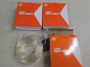 3 sets of 100 led 8 mode rope light...