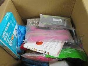 box of balloons , stacking blocks an...