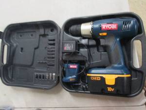 ryobi 18 volt drill , charger and b...