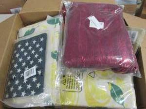 box of pillow covers and more ...