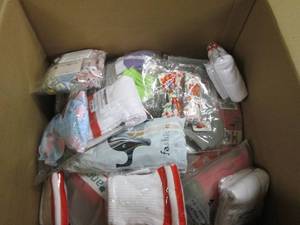box of new socks ...