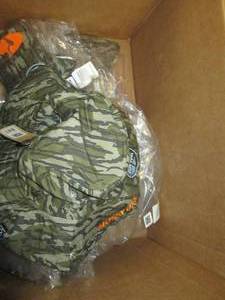 box of 11 mossy oak hats ...
