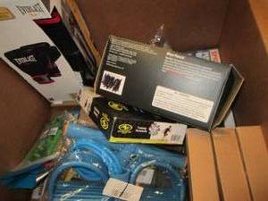 box of exercise equipment boxing gl...