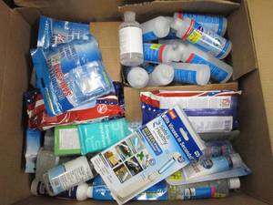 box of hand sanitizer ...