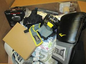 box of exercise equipment ...