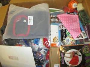 box of pet items ...