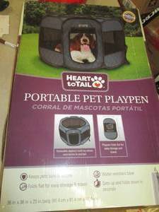 heart to tail portable pet play pen...