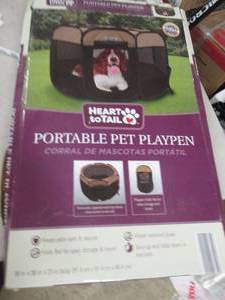 heart to tail portable pet play pen...