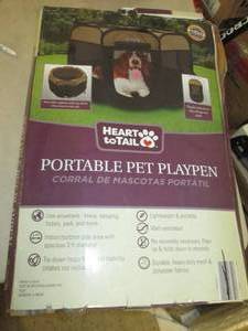 heart to tail portable pet play pen...