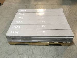 lot 1 image: Pallet of Everlife Water Resistant LVT Flooring 6X48 Glenridge Wooddrift Gray by MSI  Customer Returns See Pictures