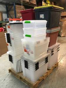 lot 11 image: Lot of Plastic Bins See Pictures