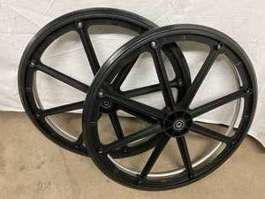 lot 13 image: PAIR 24 REAR WHEELCHAIR WHEELS - GREAT CONDITION