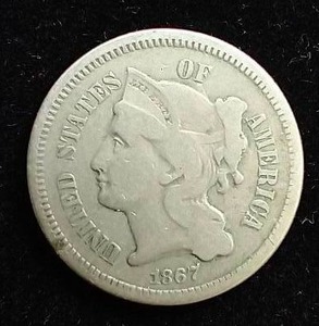 1867 3 Cent Nickel