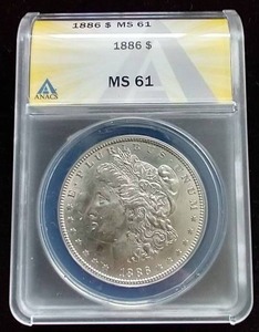 1886 Morgan Dollar - MS61