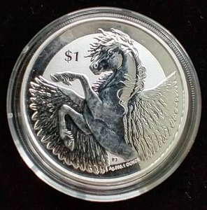 2018 British Virgin Islands Pegasus 1 Oz. Silver Round
