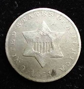 1851 Silver 3-Cent Coin