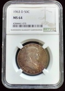 1963-D Franklin Half Dollar - MS64