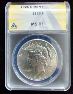1926 Peace Dollar - MS61