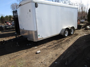 Enclosed 16ft Tandem Axle Trailer, 2003 ...