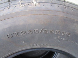 (5) ST23580 R16 Trailer Tires