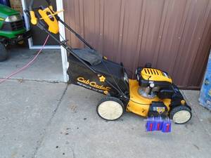 Cub Cadet My Pace self propelled lawn mower. Very nice condition. Tested & works. Owned by a little old lady & only used in the summer-really. As shown.