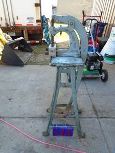 D.B die works foot operated kick press # 39. Neat old unit & I know you dont have one. As shown.