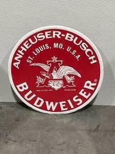 Budweiser Metal Tacker Sign