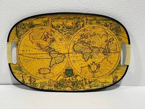 lot 42 image: Old World Map Serving Tray