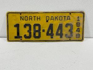 lot 55 image: 1948 North Dakota License Plate