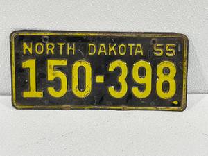 lot 57 image: 1955 North Dakota License Plate