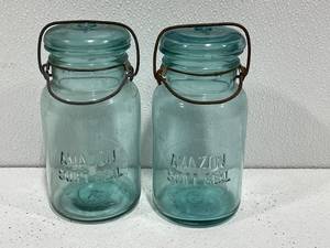 lot 110 image: Amazon Swift Seal Canning Jars with Glass Lids