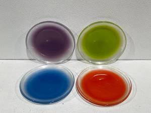 lot 113 image: 8 Colored Glass Plate Set