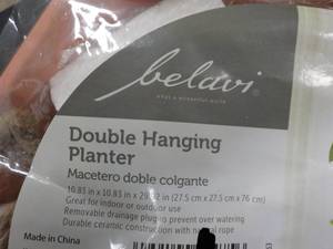 Belavi Double Hanging Planter...