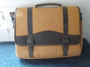 Canvas and Leather Bag 17 x 14...