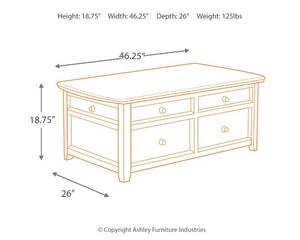 MSRP $500 Gorgeous, Sleek &amp Beyond Functional ASHLEY FURNITURE&nbsp CARLYLE Multi Drawer Coffee Table WSpring Loaded Rising Lift Up Tabletop &amp Yes This One Does Have The Caster Wheels On The Bottom For Easy Movable Storage Excellent Condition