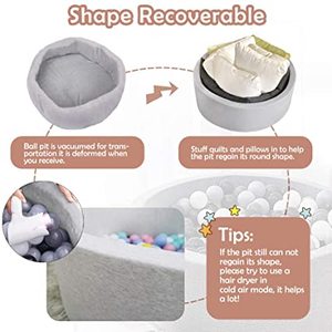 lot 311 image: Extra Soft Wonder Space Deluxe Kids Round Ball Pit, Baby Blue