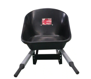 lot 82 image: Husky 6 cu. ft. Poly Wheelbarrow with Dual Flat Free Wheels