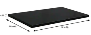 lot 186 image: Husky 2-Pack Steel Shelf Set in Black (36 in. W x 21 in. D) for Ready-to-Assemble 36 in. Garage Gear Cabinet
