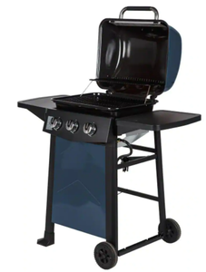 lot 147 image: Dyna-Glo 3-Burner Open Cart Propane Gas Grill in Blue
