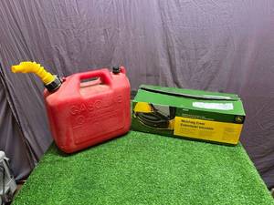 lot 48 image: Gas Can & John Deere Mulching Cover