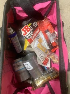 Tool Bag With Misc car Parts