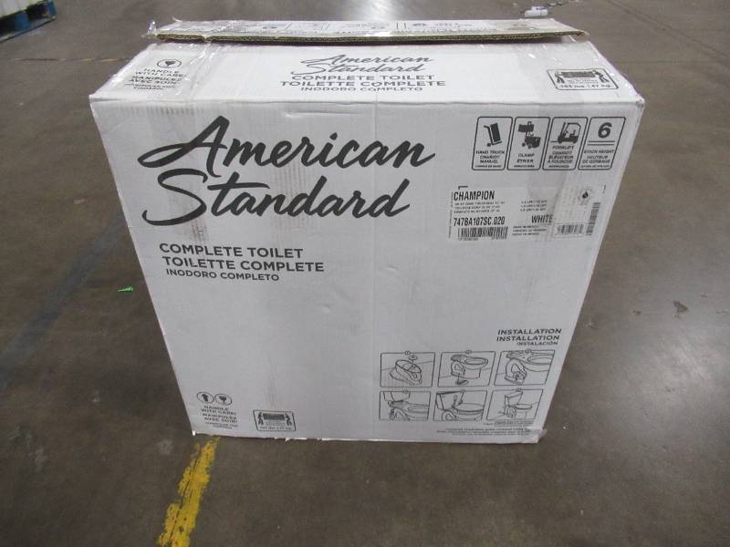 American Standard Champion Tall Height 2-Piece High-Efficiency 1.28 GPF Single Flush Round Front Toilet in White - Complete