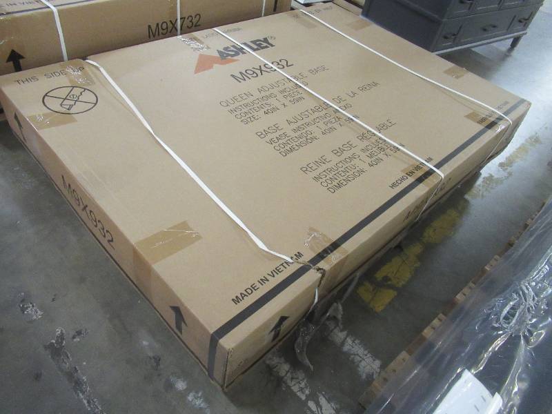 Ashley Furniture Signature Design - Head-Foot Model Best - Queen Adjustable Base - Massage - Gray, M9X932 - NEW IN BOX