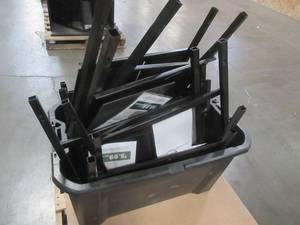Retail Metal Display Signage In Black for Display Fixtures - Used for Retail Store. Dimensions 24 x 21 Tall.