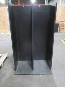 Retail Vertical Display Bins In Black - Used for Tile StorageDisplay in Retail Store. Dimensions 32 x 20 x 55 Tall.