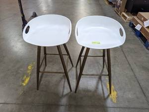 White Plastic Bak Outdoor Bar Stool & Counter Stool (Set of 2)
