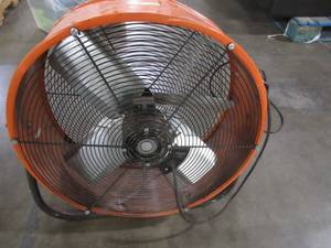 Pro 24 in. Industrial Heavy Duty, 2-Speed, Multi-Purpose PRO Tilt Drum Fan - Bent Fan Blade needs to be fixed - Fan Works.