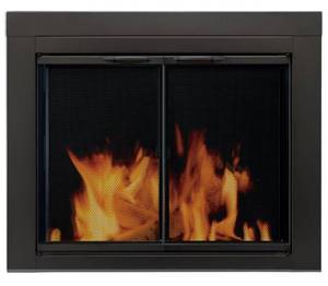 Pleasant Hearth Alpine Small Glass Fireplace Doors