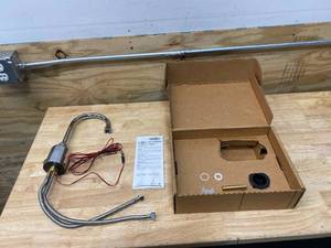 lot 53 image: CHICAGO FAUCETS Rigid Gooseneck Bathroom Faucet, Chrome Plated, 1 Hole